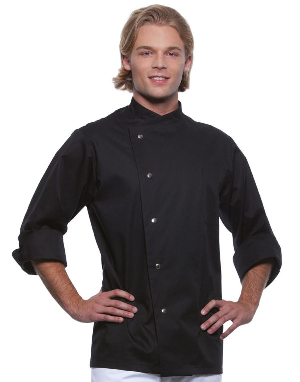 Veste de cuisine homme pressions manches longues.