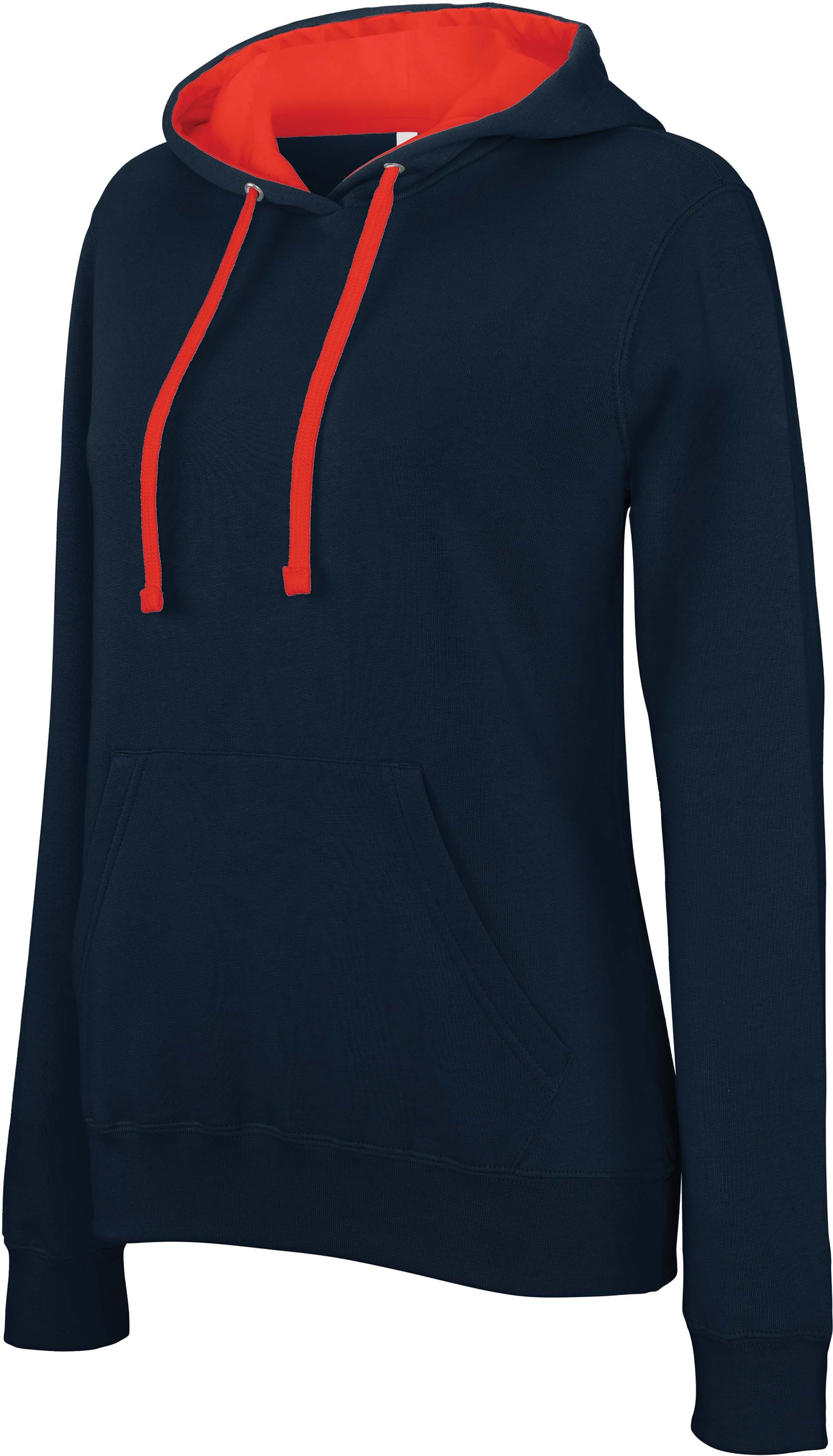 sweat à capuche enfant contrasté noir orange sweat à capuche enfant contrasté noir orange
