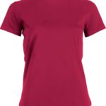 Tee-Shirt col rond manches courtes Femme brodé personnalisé coton peigné - K380