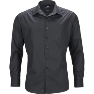 chemise business manches longues homme brodée personnalisée coton polyester noire Loire 42 broderie 42