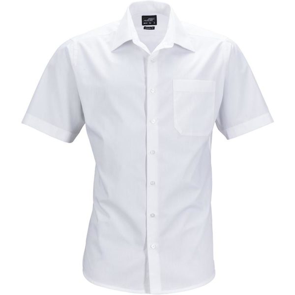 Chemise Business manches courtes Homme brodée personnalisée coton