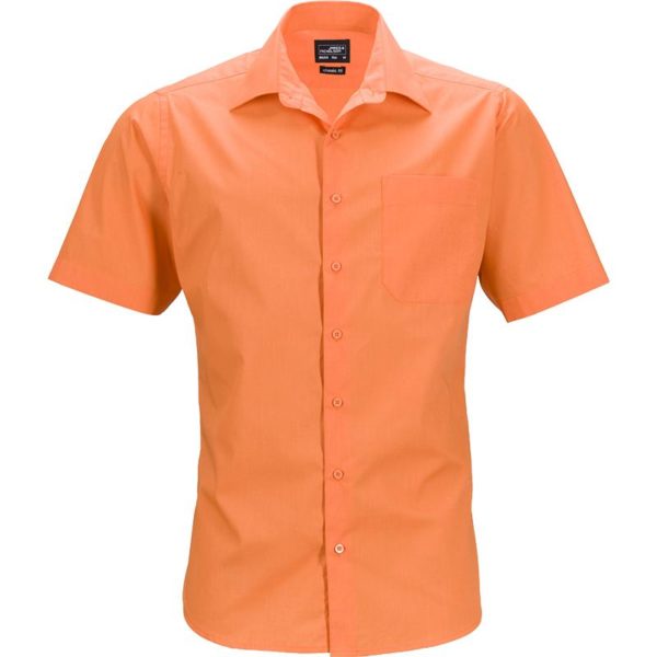 Chemise Homme Manches Courtes Orange