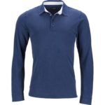 Polo Fashion manches longues Homme brodé personnalisé coton - JN714