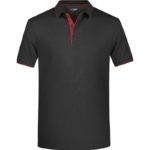 Polo classique à rayures manches courtes Homme brodé personnalisé coton peigné - JN728