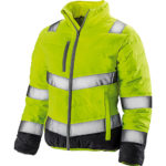 Veste de sécurité légère matelassée Femme haute visibilité bandes réfléchissantes brodée personnalisée polyester - 916.33 (R325F)